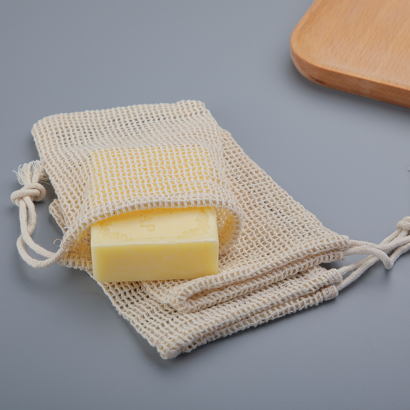 Skincare D'Alba - Doğal Pamuk Sabun Tasarrufu Çanta, 3
