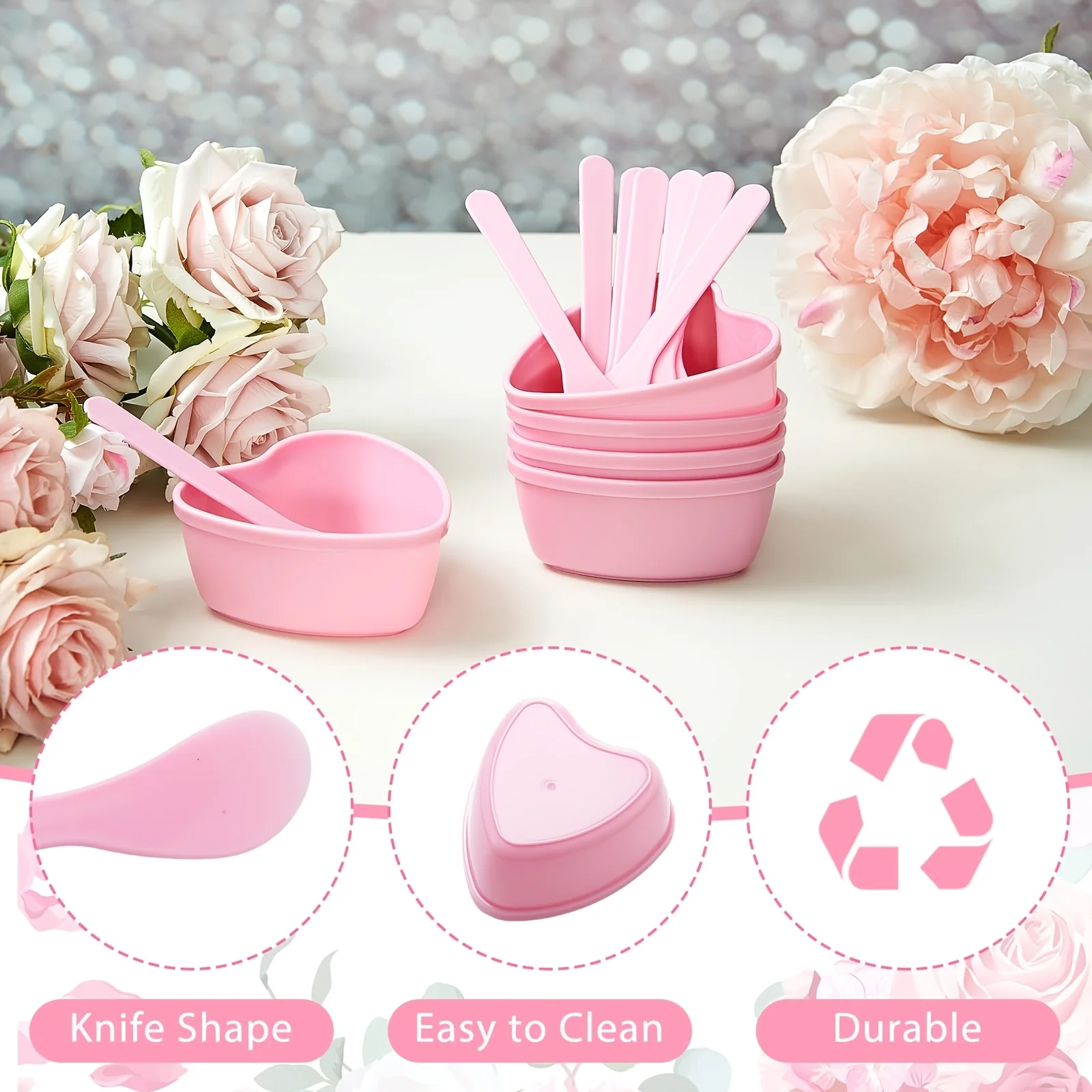 6 parçalı Pembe Kalp Şeklinde  - Skincare Qv incelemesi ve fiyatı